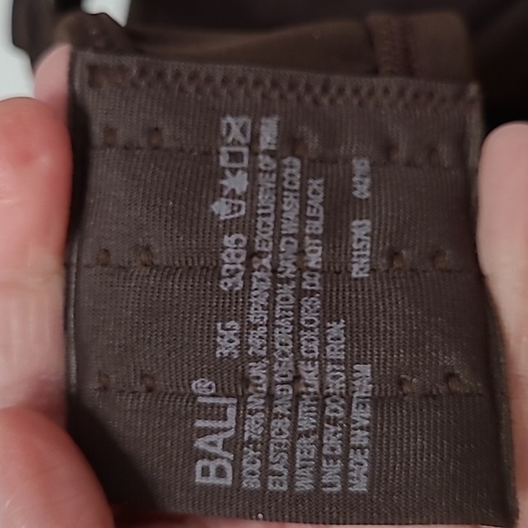 Bali Rich Chocolate Brown Underwire Bra size 36G - Picture 6 of 7